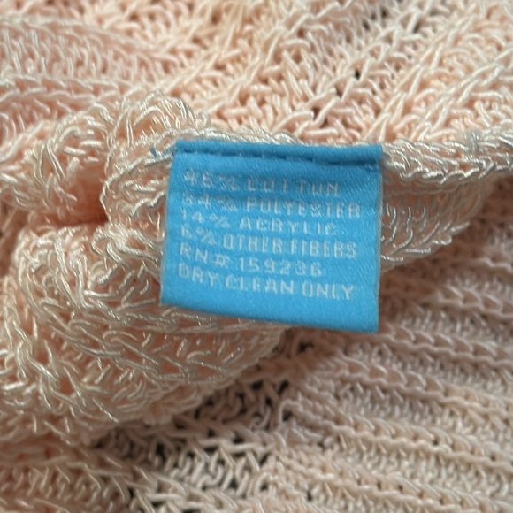 J. McLaughlin Lena Open Knit Powder Pink Sleeveless Spring Sweater Vest Women XS - Picture 9 of 11